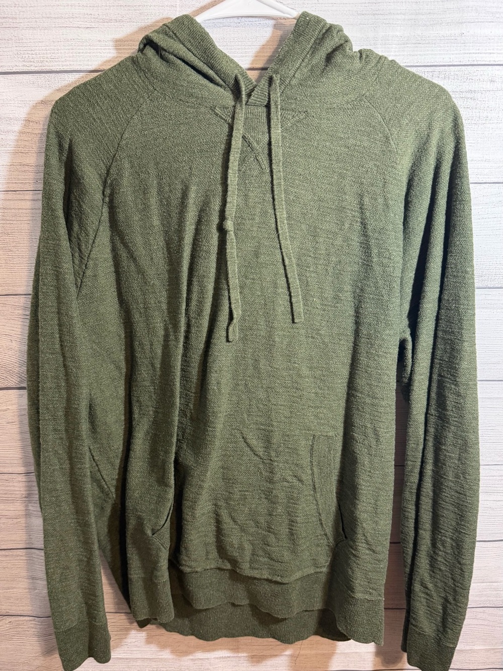 Women's Olive Green Hooded Pullover Sweatshirt